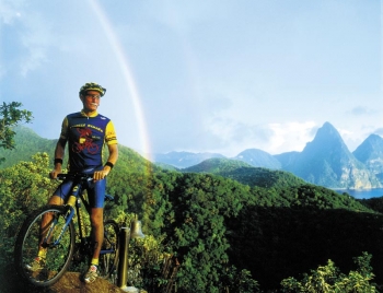 Jungle biking in Saint Lucia