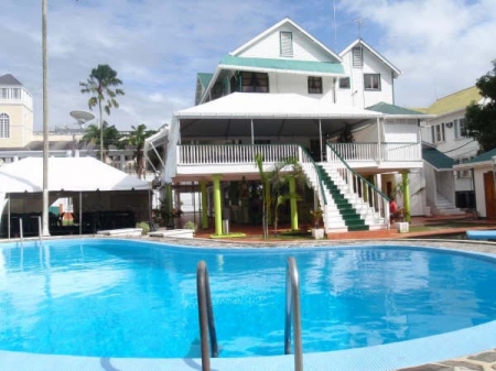 Pool of the historic building in the centre of Georgetown, Guyana