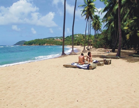 Beach near the bungalows